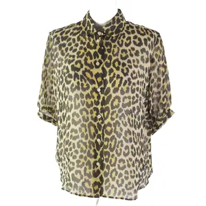Pre-owned Dior Silk Small Leather Goods Bee Embroidery Leopard Shirt