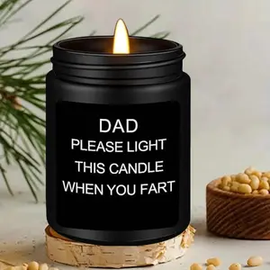 Dad gets a fun gift from his daughter and son: a scented candle set, Relaxing Pressure Candles, perfect for Father's Day, birthdays, and Christmas.