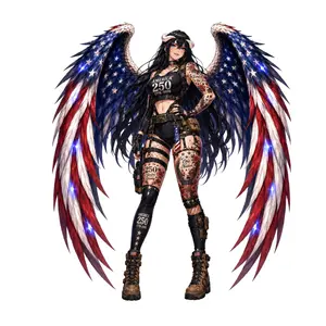 Tactical Winged Albedo Sticker, America 250 Years Of Freedom Patriotic Design, USA Freedom Vinyl Decal