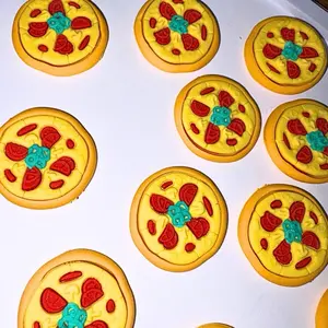 Kawaii Rubber Pizza Charm for Slime DIY Crafting and More Adorable Food Design