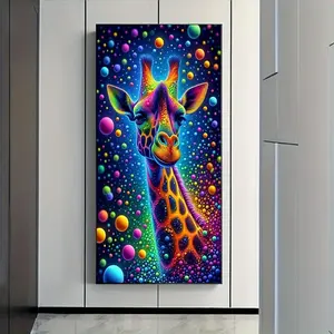 Giraffe Pattern DIY Diamond Arts Colorful Painting Kit without Frame, DIY 5D Diamond Arts Colorful Painting Kit, Wall Art Craft Decor for Home Living Room Bedroom, DIY Crafts, Diamond Painting Kits