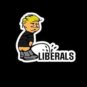 Trump Pi$sin Liberal Decal Sticker USA America Durable Printed Vinyl Sticker Proud To Be American Freedom Design Custom Graphic Easy Application