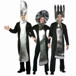 Rasta Imposta 3 Piece Imitation Utensil Group Costume Set with Fork, Knife, and Spoon