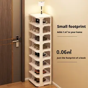 Simple entryway shoe rack, new space-saving indoor shoe cabinet, narrow storage shelf suitable for small spaces