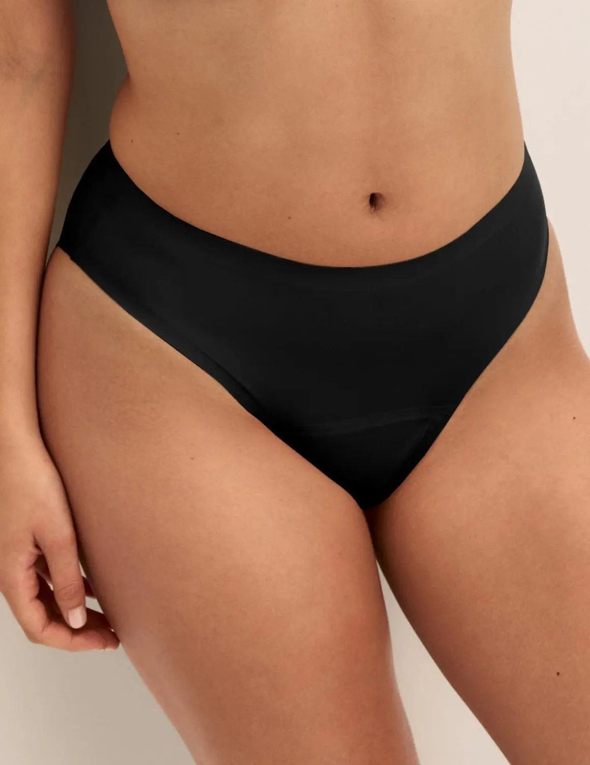 Women's Super Leakproof® No-Show French Cut Bikini Bottoms, 6 Tampon Absorb, Buttery Soft, Bonded Edge, Leggings-Hides Design, Fresh All Day for Sports & Outdoor Use