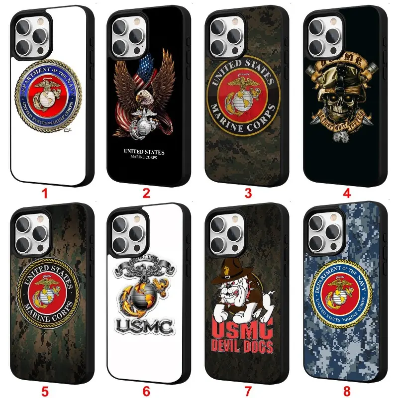 USMC (U.S. Marine Corps) Phone Case — Compatible with iPhone 11–17 Pro Max/Plus Series and Samsung Galaxy S23– Series