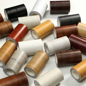 Wood Grain Edge Trim Sticker Roll, Waterproof Self Adhesive Molding Line Wallpaper, Door Frame Cover, Home Decoration, Moisture Proof Plastic Film