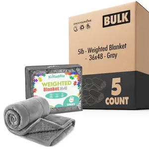 Weighted Blanket - 5lb - 36x48 - Gray 5 Count