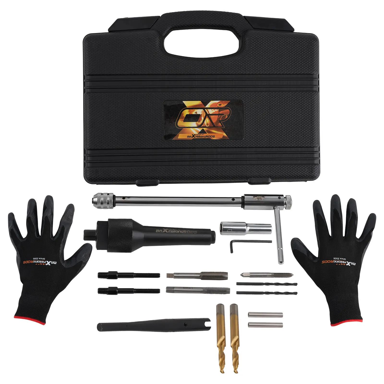 16-Pieces Damaged Glow Plug Removal Repair Tool Kit with Allen Key & Random Tool Accessories for 8mm, 10mm Glow Plugs, Automotive Engine Repair