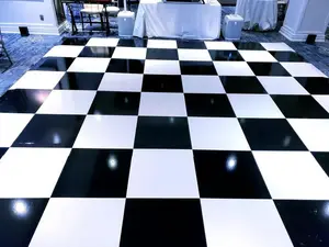 Custom Printed Checkered Dance Floor Wrap Removable Vinyl Decal for Personalized Dance Space Decor with Glossy White Finish and Easy Application