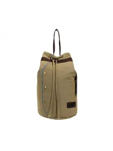 Vintage Canvas Bucket Backpack, Multi-Way Drawstring Shoulder Bag, Retro Casual Sling Bag for Men Women