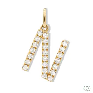 Diamond Letter Pendant - N