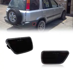 2PCS Smoked Lens Rear Bumper Side Marker Light Housings Covers For Honda CR-V 1997 1998 1999 2000 2001 Replace OEM 33951-S10-A01 / 33901-S10-A01