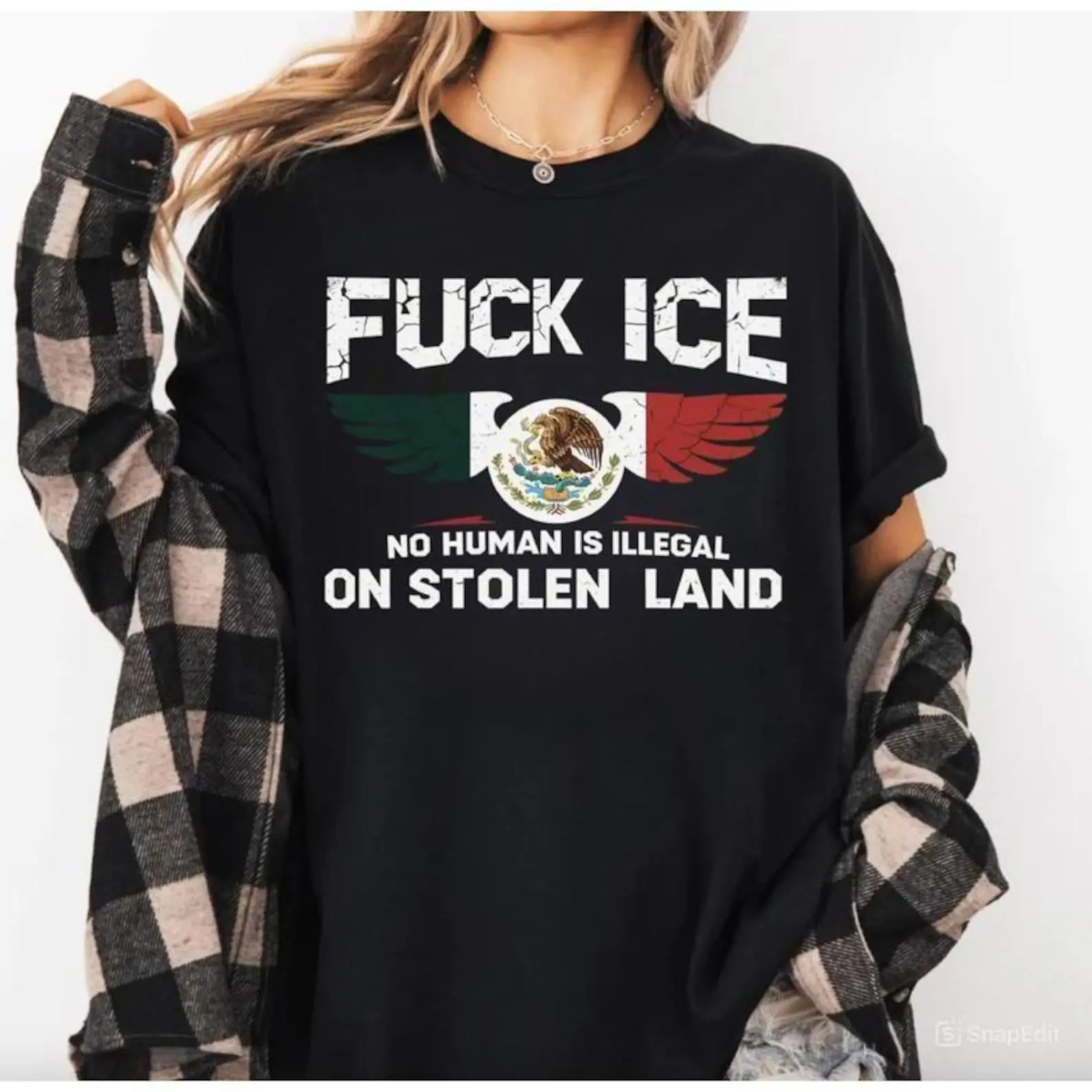 Anti Trump Shirt - No Human Is Illegal Sweatshirt, Fuck ICE Shirt, Social Justice Hoodie, Immigration Rights Gift, Political Statement