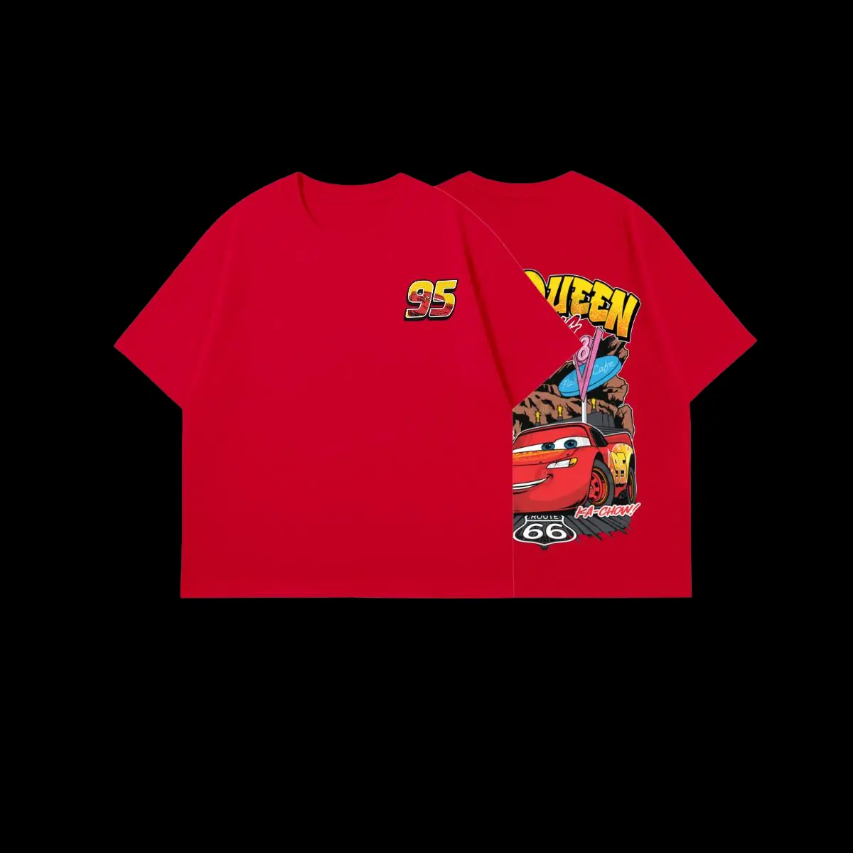 Retro Two Side Cars Gildan T-Shirt , Cars Movie T-Shirt,Mcqueen and Mater Retro Vintage Unisex Oversized Anime Graphic Tee – Trendy Y2K Acid Gildan,Manga Game Movie Lover Gift For Fans Merch