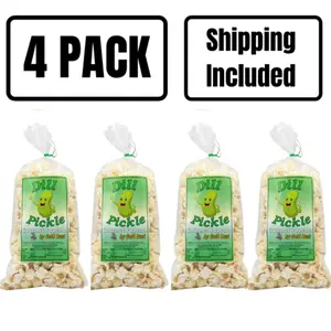 Dill Pickle Popcorn | Pack of 4 | 2 oz | Non-GMO | Shipping Included | Gold Dust Kettle Corn