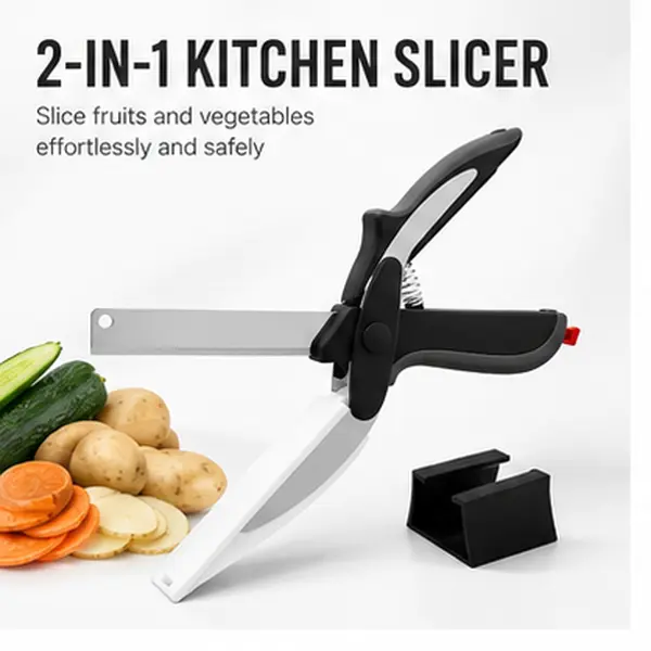 2 in 1 Stainless Steel Kitchen Scissors for Food Preparation, Multipurpose Cooking Shears