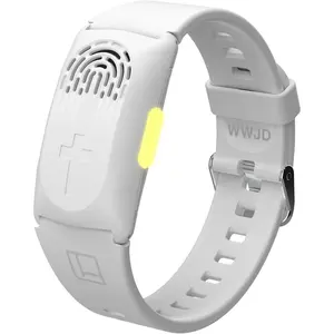 Audio  Watch with 300+ KJV Verses, WWJD Wearable Scripture Speaker Bracelet, Rechargeable Christian  Wristband, Faith Based  for Men & Women, White