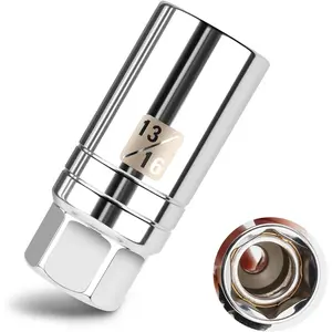 13/16" Spark Plug Socket  3/8" Drive,6-Point Spark Plug  with Thin Wall Design,Universal  Sockets for Installing and Disassembling Sparks Plugs (13/16 inch)