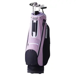 VEVOR Golf Cart Bag with 14 Way Organizer Divider Top,  36” Multiple Pockets Premium Cart Bag, Durable Golf Bags with Handles & Dust Cover & Detachable Strap for Men & Women, Black Purple