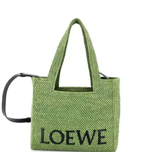 Pre-owned Loewe Raffia Tote Bags REBAG Paula's Ibiza Logo Convertible Tote Medium by Rebag