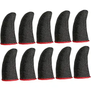 10pcs Breathable Thumb Sleeves for Men Hand Compression Gloves for Arthritis Gaming Sleeve Sweat Finger Cots Comfortable Finger Protectors Game Console Accessories