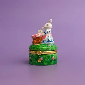 Bunny Picnic Trinket Box