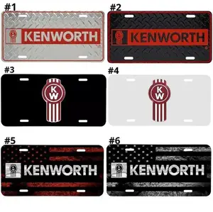 KENWORTH Vanity Plate With Camo, Truck Accessories, Gift for New Car, New Driver Gift, Custom Car Decor, Hip hop License Plate Car Accessories