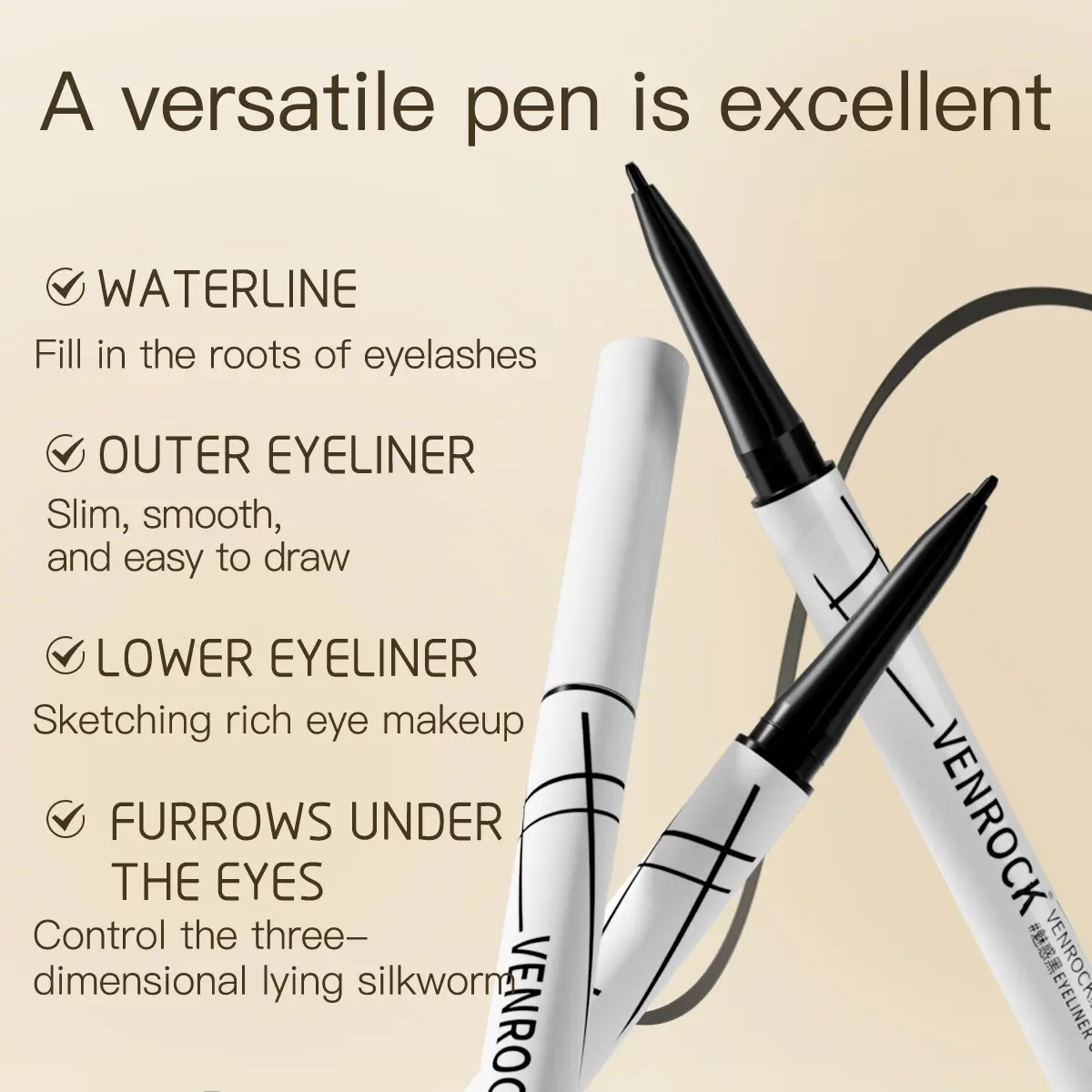 Colorful, Long-lasting Eyeliner Pen for Makeup Application, Beauty & Personal Care Eyeliner Product