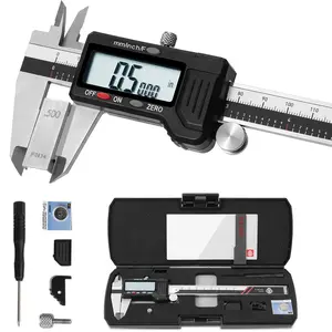 Digital Caliper, 0-6" Calipers Measuring Tool, Auto-Off Micrometer Caliper with 0.001"High-Accuracy,Inch/Fraction/Millimeter Conversions Button,4 Measuring Ways, Stainless Steel Construction