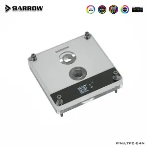 Barrow CPU Water Block With PC Monitoring Screen Intel 115X/1700/X99/X299 - White
