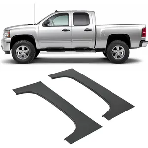 Wheel Arch Repair Panel Compatible with 2007-2014 Chevy Chevrolet Silverado 1500 2500HD 3500HD Truck Bed Upper Wheel Arch Patch Quarter Panels Black Steel Driver & Passenger Side