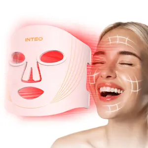 INMETO LED Infrared Light Therapy Mask — featuring infrared light therapy and a 1-year warranty; portable and rechargeable design for LED facial skincare at home and on the go, making it an ideal summer beauty gift choice.day special gift Facial