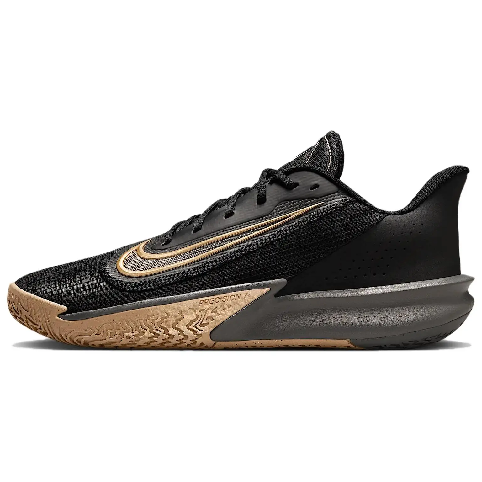 Nike Precision 7 Men's Low-Top Basketball Shoes with Comfort, Softness, Slip-Resistance, and Durability in Black and Gold Trending Shoes, House White Official Shoes to Get / Maison Mihara