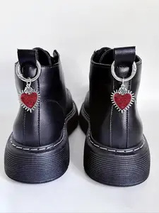 Punk Style Heart Shaped Eye Design Shoe Charms, Fashionable Gothic Style Shoes Decorations for Women & Men, Trendy All-match Footwear Accessories for Boots Decor