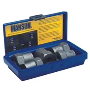 212 MAIN Hardware Tools 5Pc High Carbon Reverse Spiral Bolt Extractor Set, 0.75In-1In Size, 0.5In Drive & Ratchet, Universal Fit Bolt Removal Tool Kit