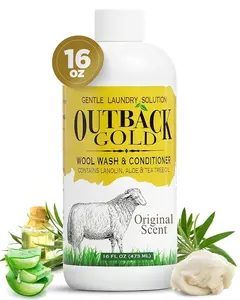 Outback Gold Original Wool Wash - 16 oz Plant-Based Detergent for Wool, Cashmere, Silk & Baby Items