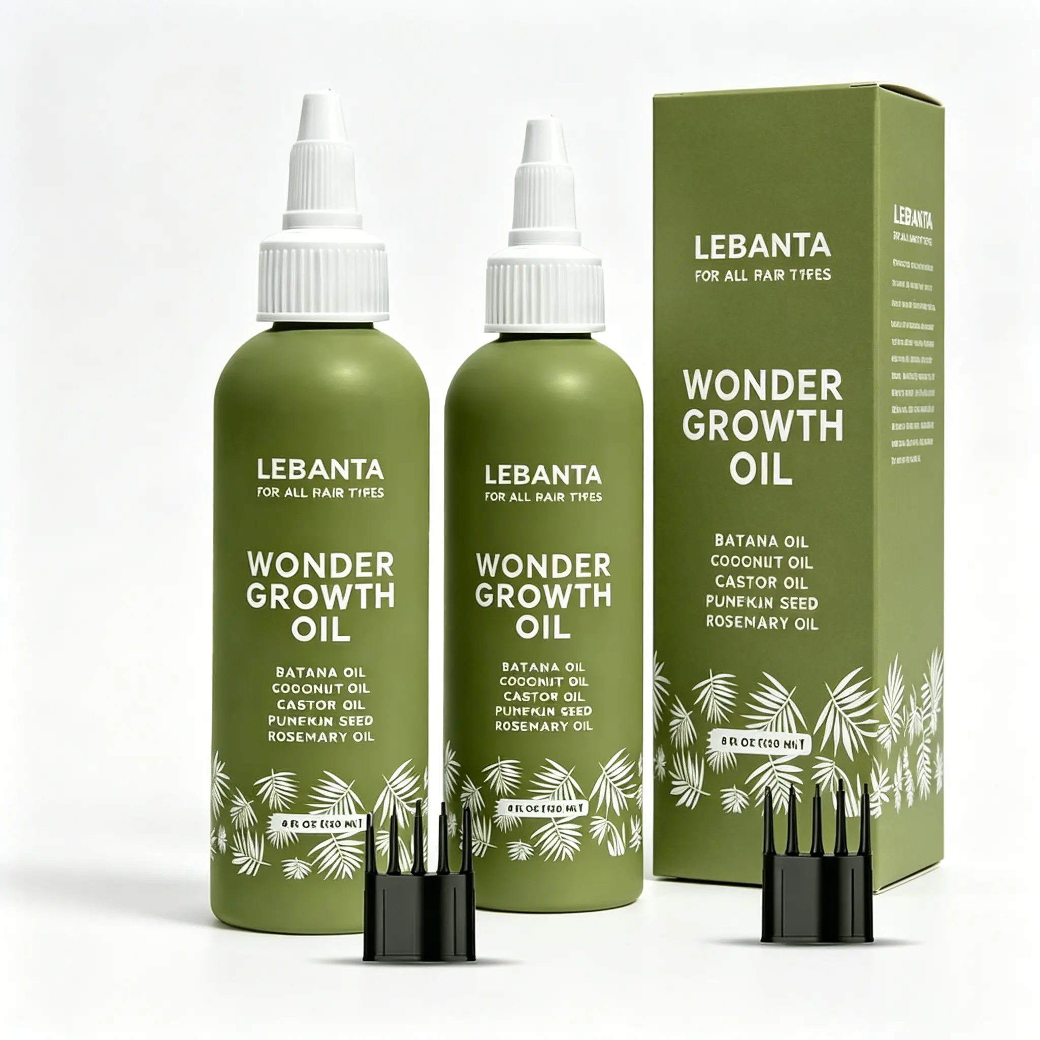 LEBANTA Wonder Growth Hair Oil (4oz) - 100% Pure Batana Oil Blend with Castor, Pumpkin Seed, Coconut & Rosemary for Stronger Hair Care Treatment