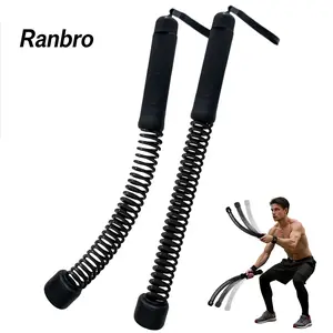 Ranbro Cordless Battle Ropes for Home Gym, Weighted Ropeless Training Ropes for Men & Women, No-Jump HIIT Full-Body Workout for Core & Abs, Portable High-Intensity Cardio Arm Exerciser, Space-Saving Indoor Exercise Gear SummerVibes