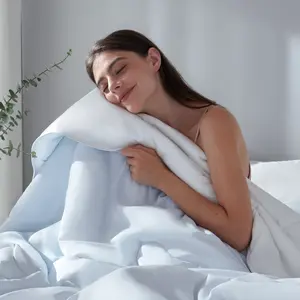 HugNest CloudTouch Comforter Reversible All-Season Comforter with Lenzing Tencel, Includes 1 Comforter Set + 2 Pillowcases