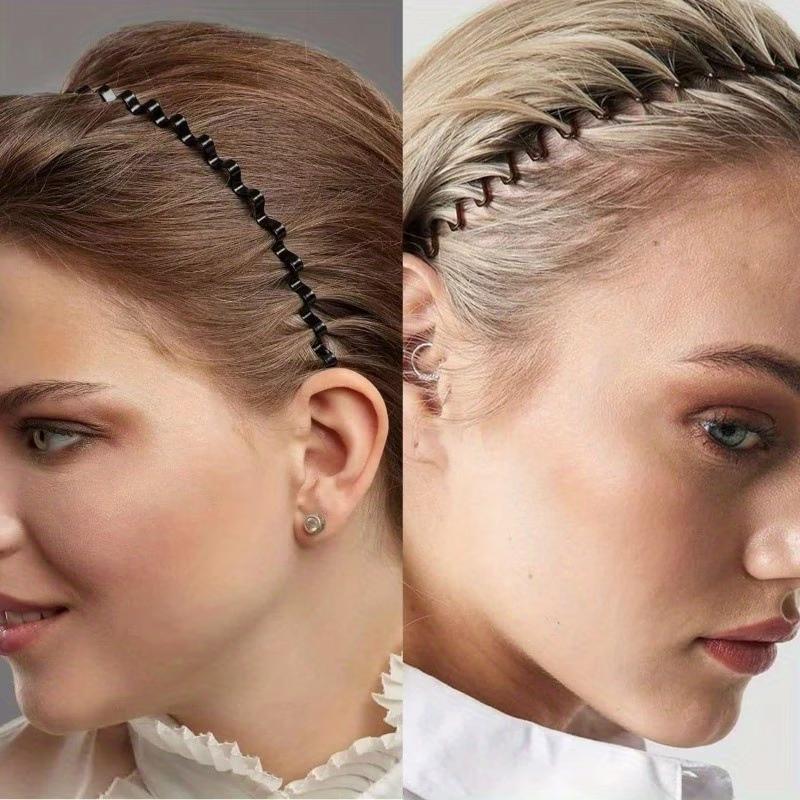 15 PCS Unisex Hair Band Adjustable Headbands, Wavy Hair Accessories Non-slip Hair Hoop, Metal Headband, for Men and Women, for Home, Outdoor, Sports and Yoga