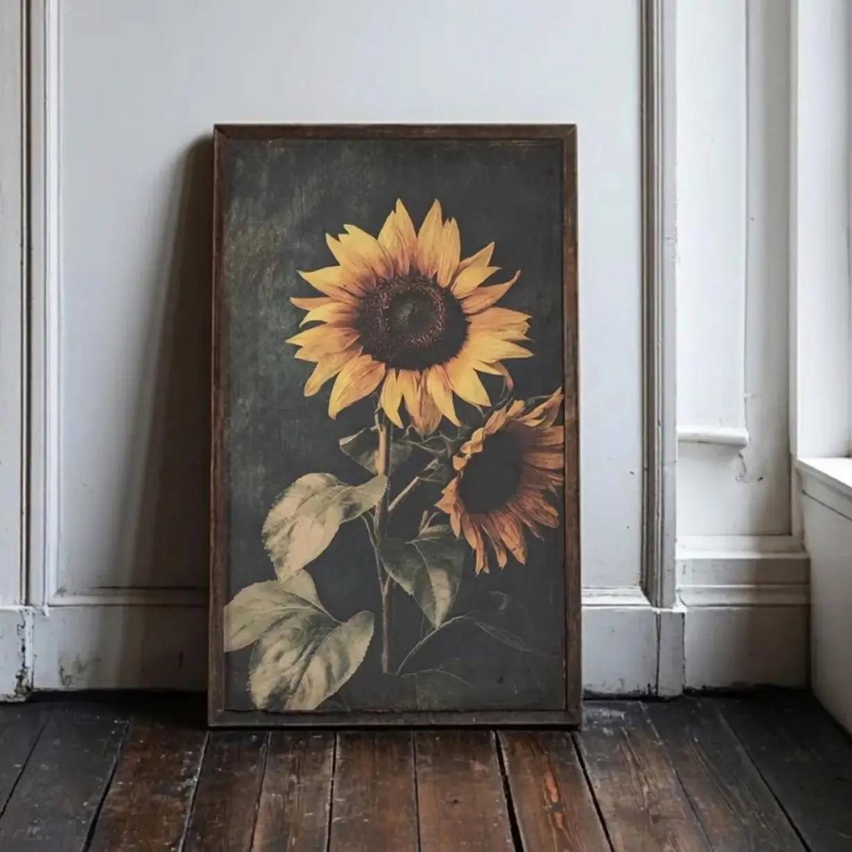 Vintage Sunflowers Wall Art, Flower Dark Academia Home Decor, Moody Cottagecore Poster, Rustic Floral Aesthetic Print, Printed and Shipped, Perfect Fit, Ultimate Comfort, Casual Cool, For Every Occasion