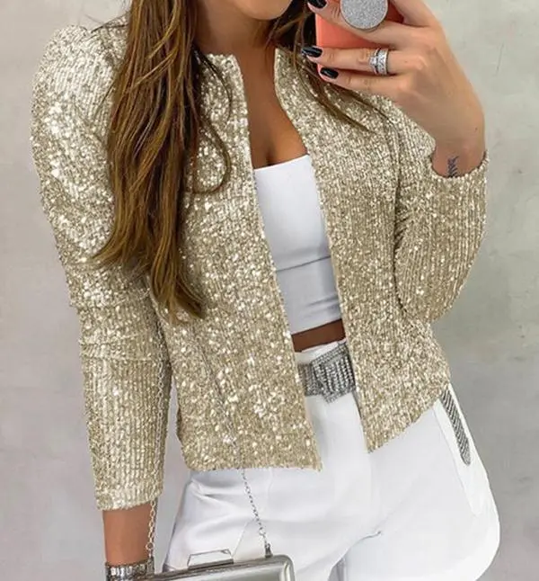 Gold Sequin Blazer