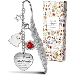 Bookmarks for Women Reading - Book Marks for Readers Book Lovers,  Funny  Personalized Metal Bookmark with Pendants, Pretty and Aesthetic Book Accessories Reading Gifts