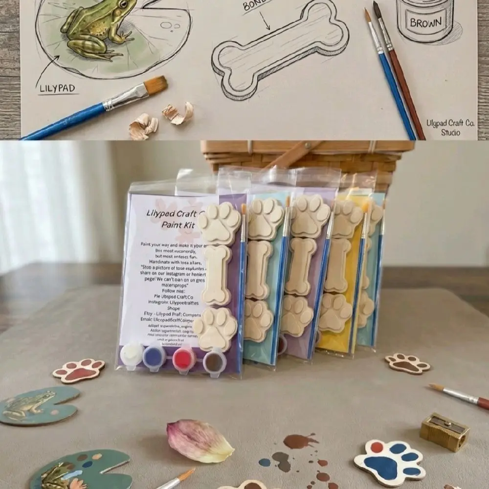 DIY Paint Your Own Bone/Paw Print Craft Kit