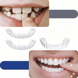 【3PC】Instantly Achieve a Confident Smile, 1-Minute Snap on Veneers Natural White, Fix Your Smile at Home Within Minutes, Soft and Flexible Tool to Fit Upper Teeth, The New Secret to a Beautiful Smile 2026, Reusable Cosmetic Braces.