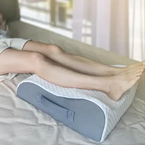 Leg Elevating Pillow for Legs/Knee/Ankle Post Surgery, Memory Foam with Cooling Fabric, Eases Leg/Feet/Calves Pressure and Speeds Up Post Surgery Recovery