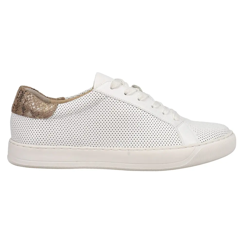 VANELi Womens Coyle Perforated Lace Up Sneakers Shoes Casual - Off White