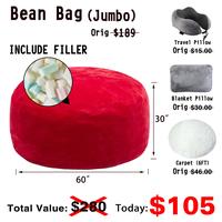 Jumbo Red(Incl. Filler U-pillow Blanket Carpet)