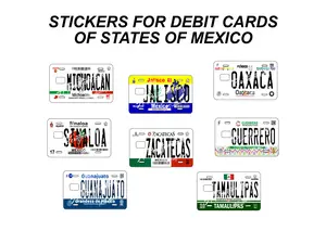 Mexico States Debit Card Sticker - Set of 2
